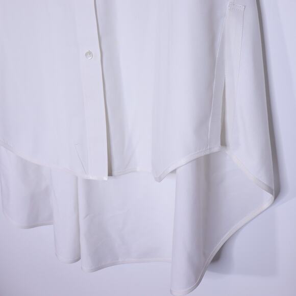 SACAI Cotton Poplin Flared Button Down Shirt White Back Pleated Women's 4/US 12 - Picture 3 of 13